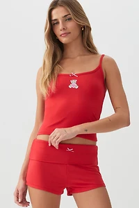 Ensemble pyjama camisole et short en tissu HUSHKNIT