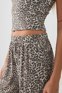 Pantalon de pyjama ample côtelé en tissu HUSHKNIT