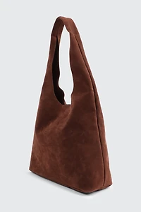 Sac d'épaule en faux suède