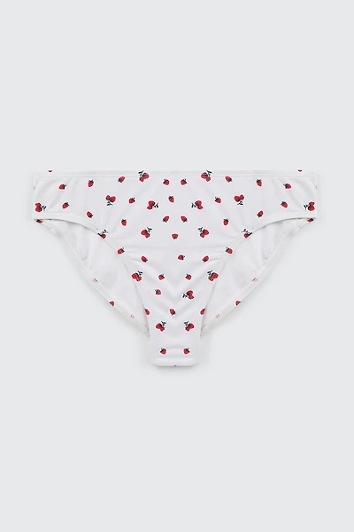 Ardene Kids Printed Swim Bottom in White | Size XL | Polyester/Nylon/Elastane | Microfiber