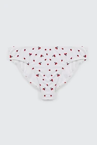 Ardene Kids Printed Swim Bottom in White | Size XL | Polyester/Nylon/Elastane | Microfiber