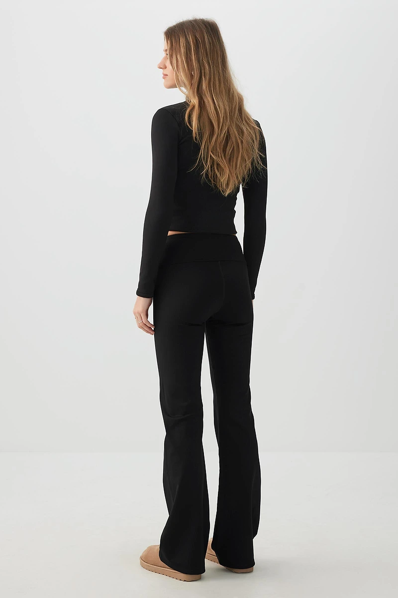 Legging envers doux à jambe évasée