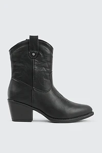 Ardene Cowboy Inspired Boots with Distressed Detail in | Size | Eco-Conscious