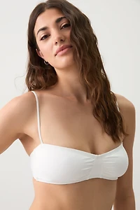 Ardene Bralette Bikini Top in White | Size | Polyester/Nylon/Spandex | Microfiber