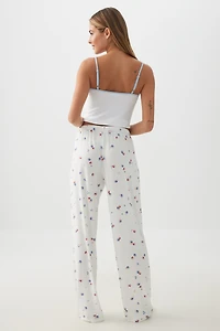 Pantalon de pyjama jambe droite en tissu HUSHKNIT