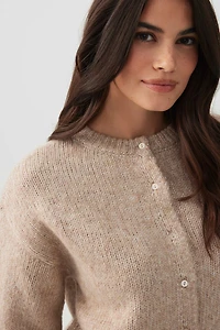 Cardigan en tricot pelucheux