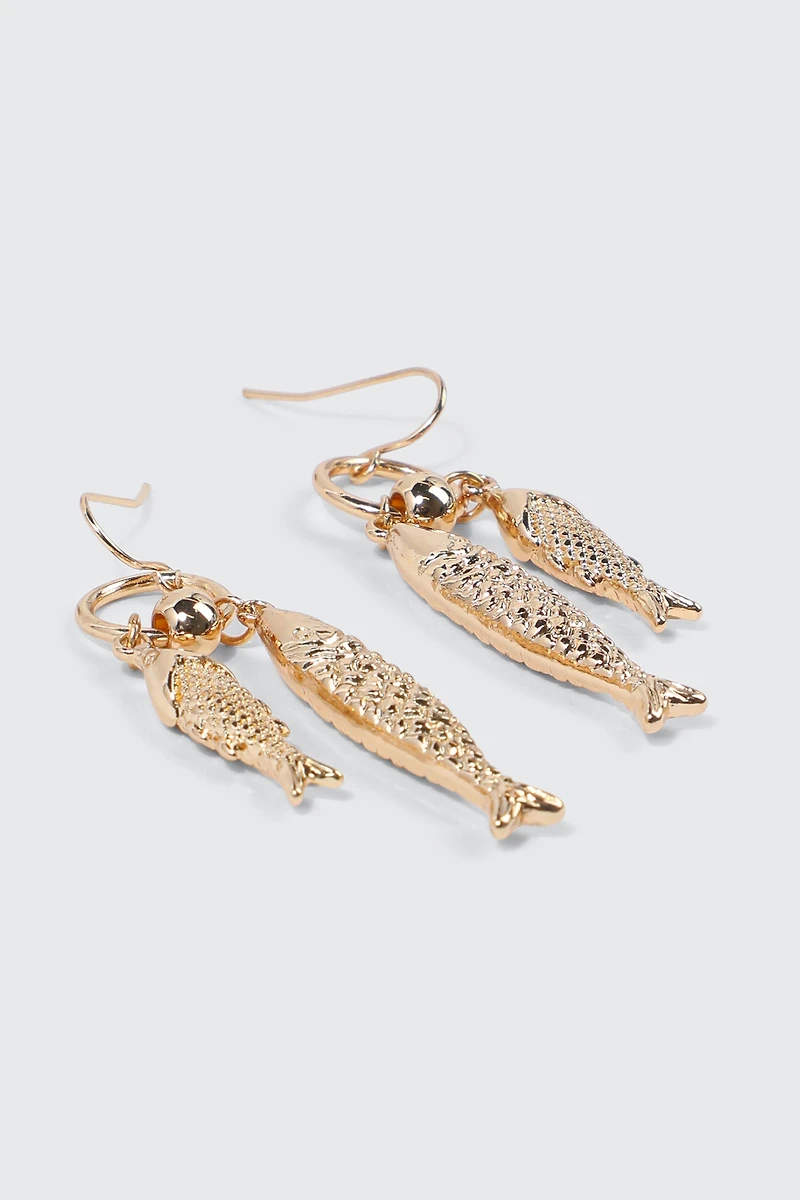 Boucles d'oreilles pendantes poissons