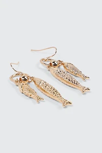 Boucles d'oreilles pendantes poissons