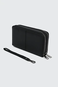 Portefeuille à double fermeture à glissière