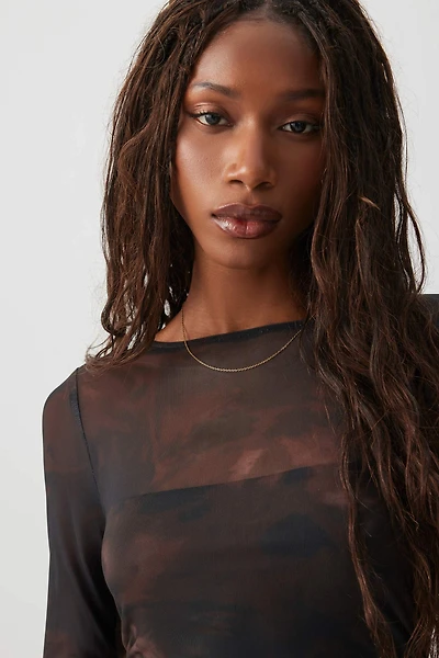 Robe maxi à motif guépard abstrait