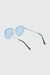 Lunettes de soleil rondes en métal