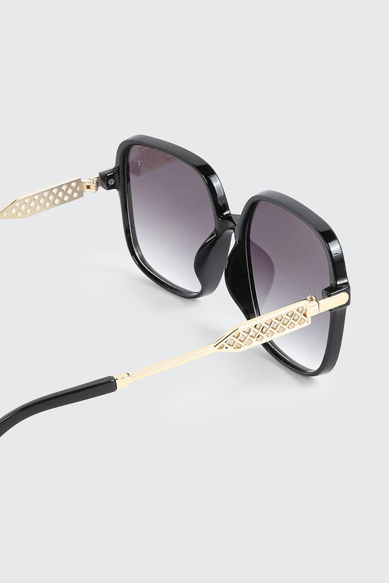 Lunettes de soleil carrées grand format