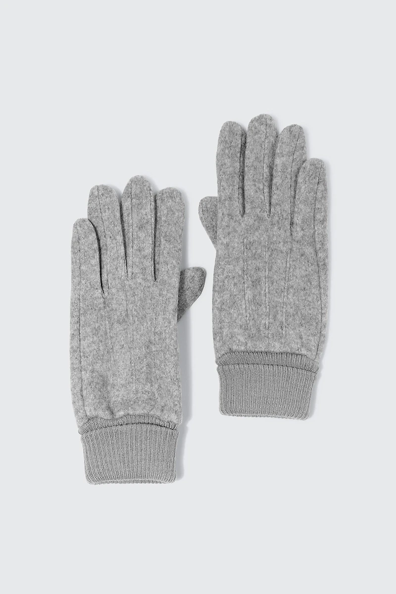 Ardene Touch Screen Gloves in Grey | Polyester