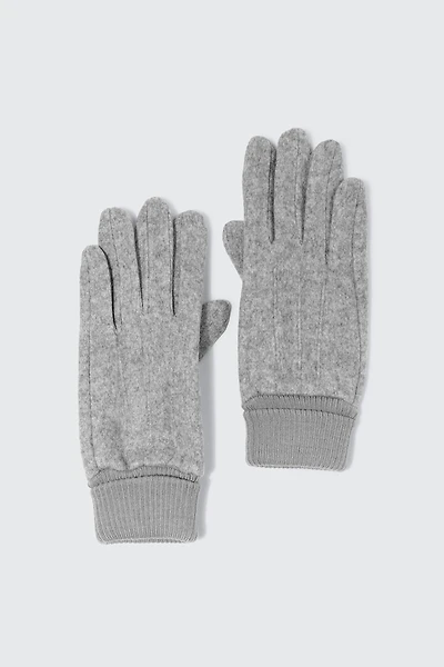 Ardene Touch Screen Gloves in Grey | Polyester
