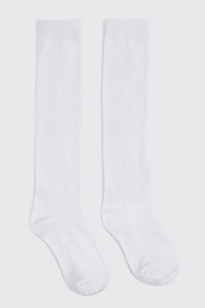 Ardene 2-Pack Knee High Socks in White | Polyester/Spandex