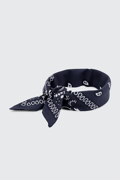 Ardene Dark Blue Paisley Bandana | Polyester