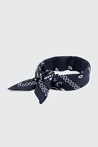Ardene Dark Blue Paisley Bandana | Polyester