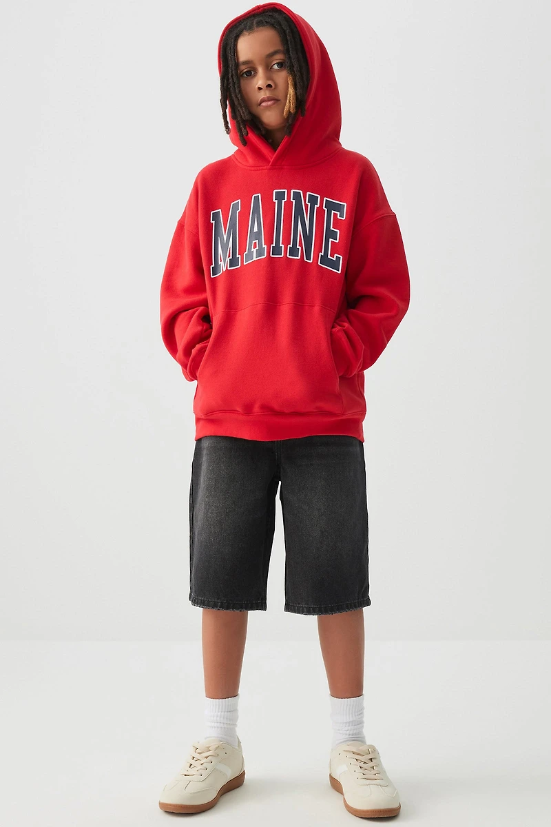 Ardene Kids Elastic Waist Jorts in Black | Size | Polyester/Cotton