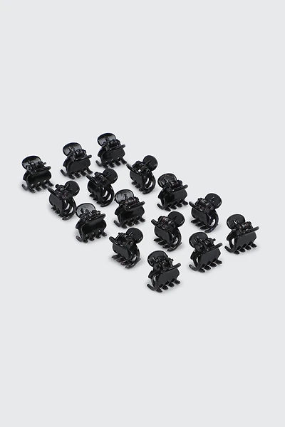 Ardene 15-Pack Mini Hair Claws in Black