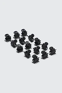 Ardene 15-Pack Mini Hair Claws in Black