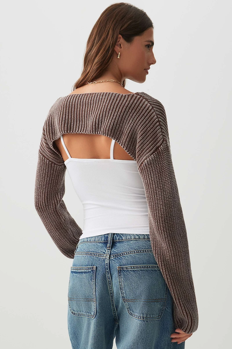 Chandail boléro à col bateau