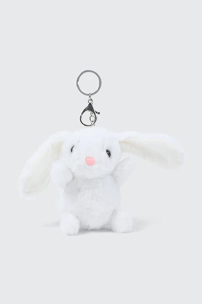 Ardene Plushie Bunny Bag Charm in White