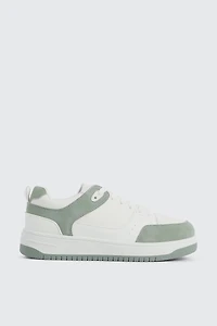 Ardene Laced Sneakers in Sage | Size