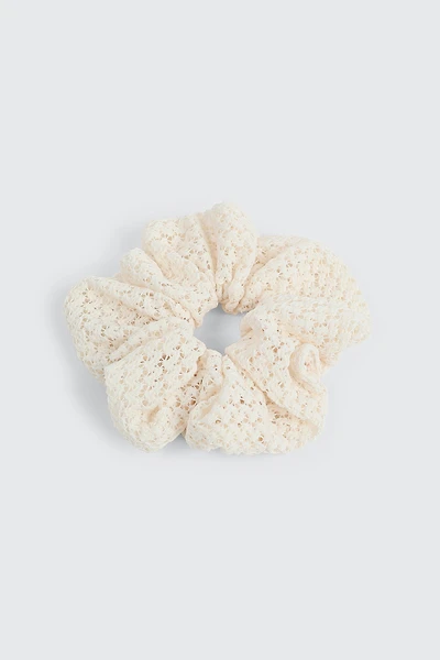 Ardene XL Crochet Scrunchie in White