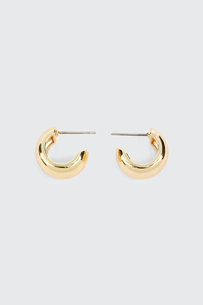 Ardene 14K Gold Plated Thick Mini Hoops