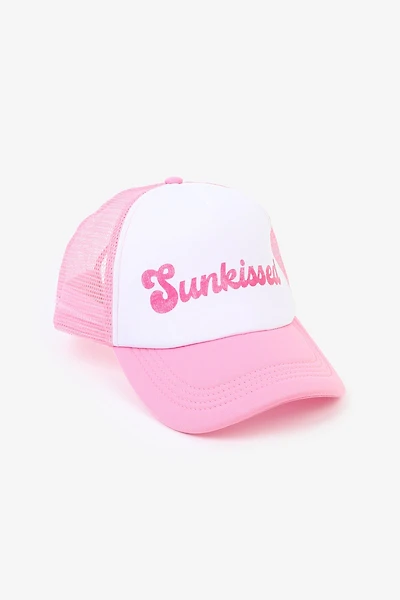 Ardene Sunkissed Pink Trucker Cap in Medium Pink | Polyester