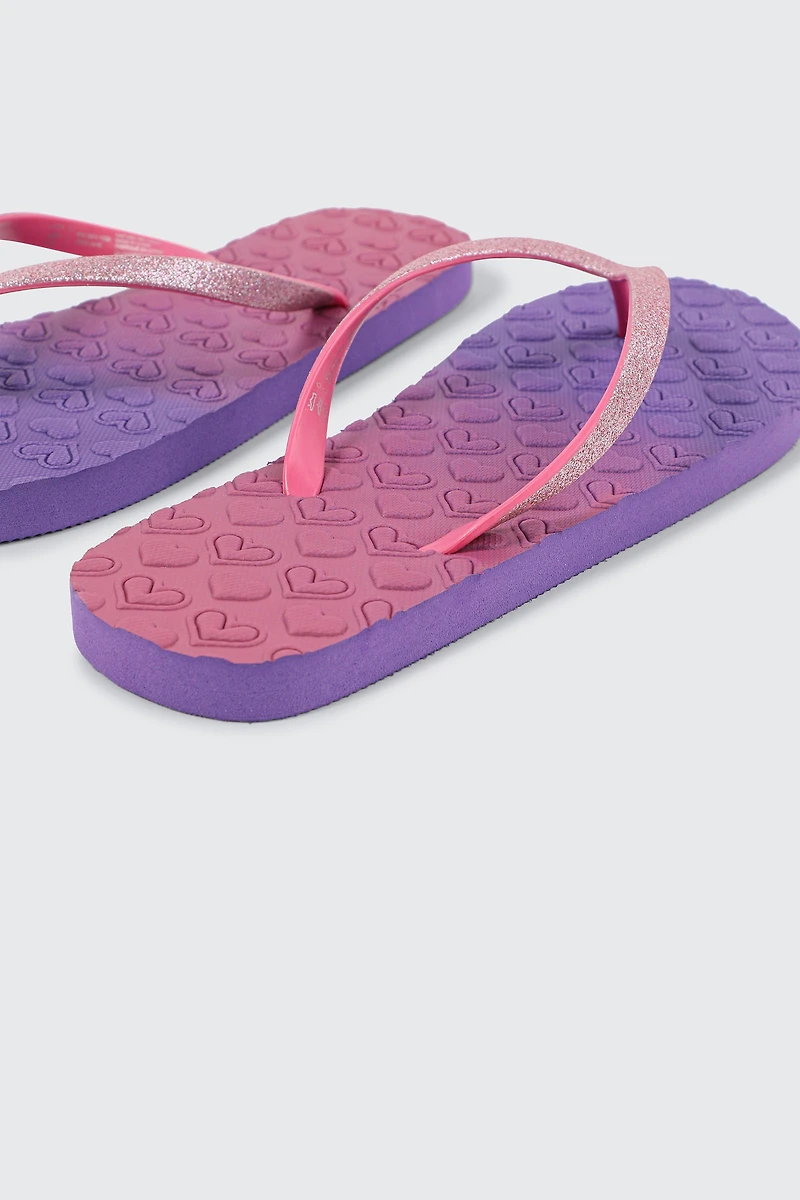 Sandales de plage embossées cœurs