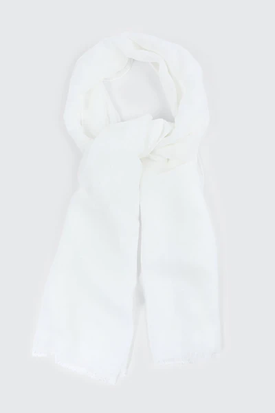 Ardene Solid Lightweight Scarf in Off-White | Polyester