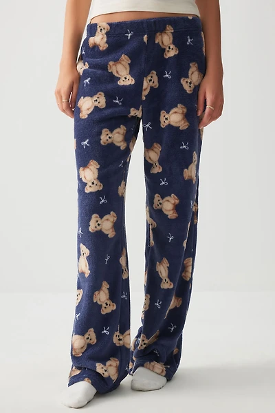 Ardene SUNDAYSOFT Flared PJ Pants in Dark Blue | Size | Polyester | Eco-Conscious