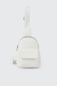 Ardene Sling Bag in White | 100% Recycled Polyester | Eco-Conscious
