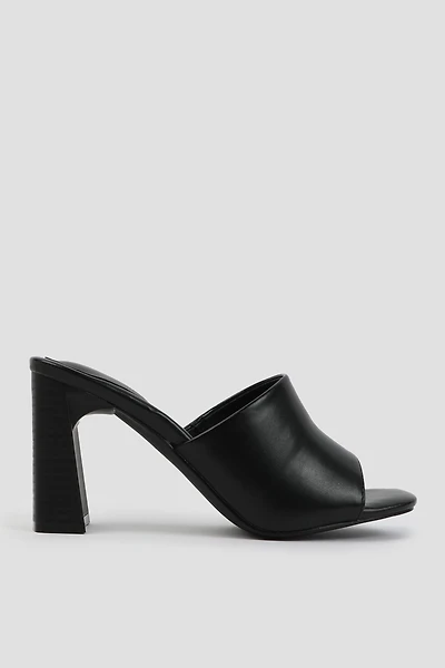 Sandales mules à talons blocs