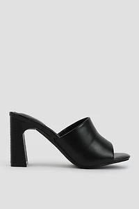 Sandales mules à talons blocs