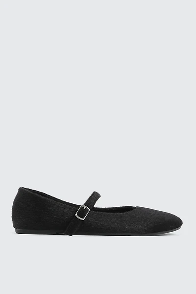 Ardene Mary Jane Flats in Black | Size