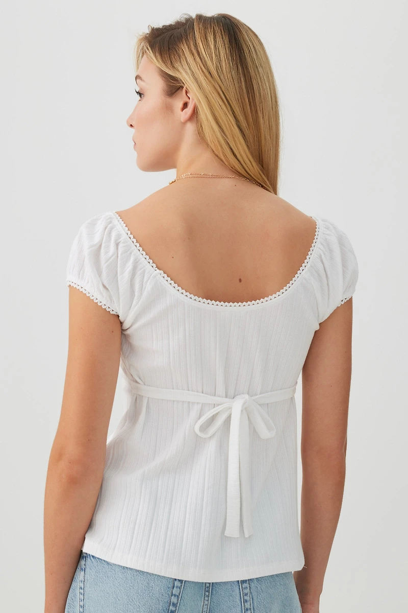 Haut texturé coupe trapèze