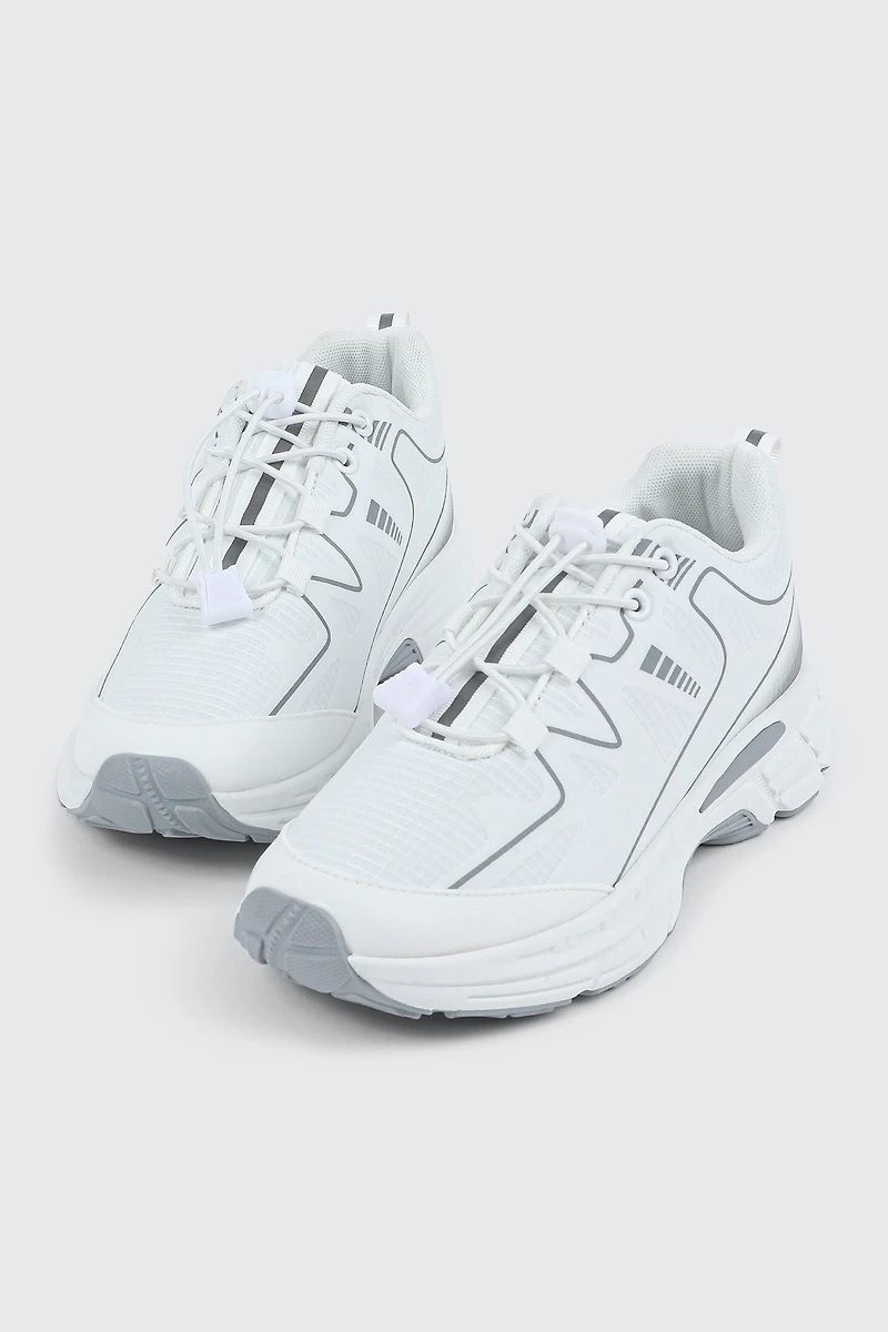 Espadrilles de course à lacets élastiques