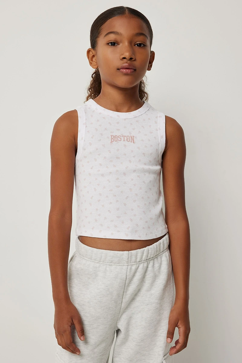 Ardene Kids Crew Neck Tank Top | Size Small | Spandex/Cotton