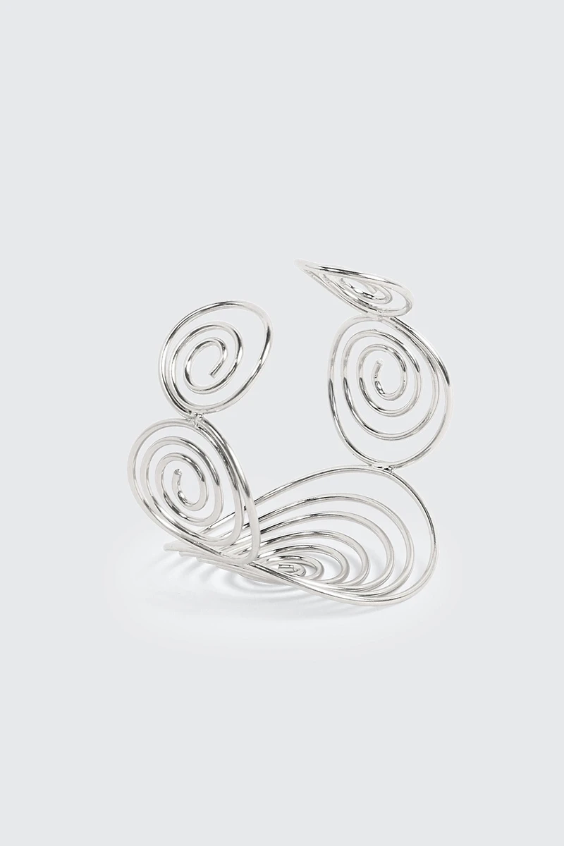 Bracelet manchette à spirales