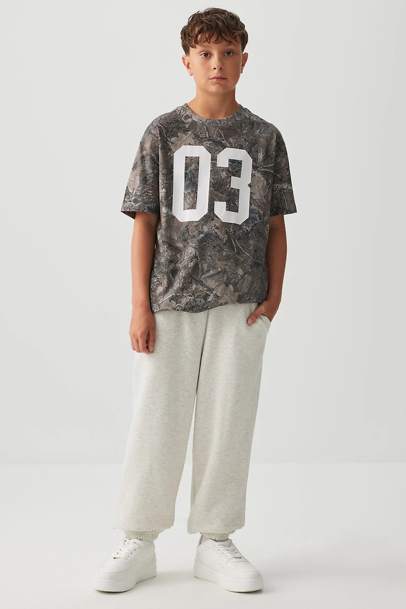 Ardene Kids Solid Sweatpants in Beige | Size | Polyester/Cotton | Fleece-Lined