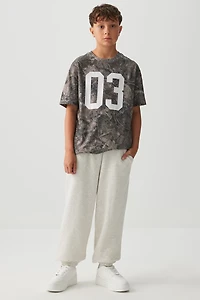 Ardene Kids Solid Sweatpants in Beige | Size | Polyester/Cotton | Fleece-Lined