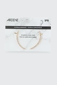 Ardene Small Stone Crawler Earrings in Gold | Stainless Steel
