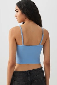 Camisole courte à bretelles ajustables Basic
