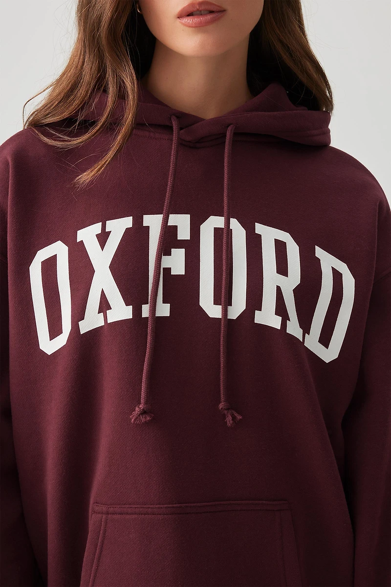 Ardene Graphic Oversized Hoodie in | Size | Polyester/Cotton | Fleece-Lined | Eco-Conscious