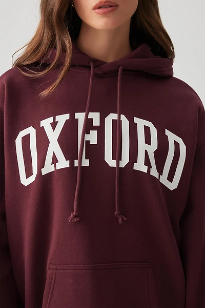 Ardene Graphic Oversized Hoodie in | Size | Polyester/Cotton | Fleece-Lined | Eco-Conscious