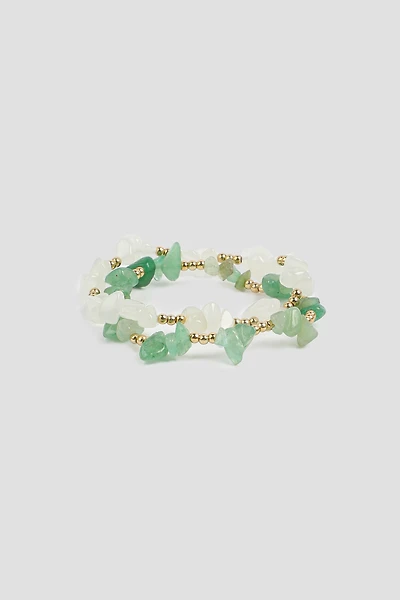 Ardene 2-Pack Semi-Precious Stone Bracelets in