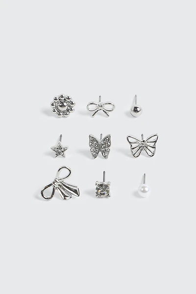 Lot de 9 clous d'oreilles