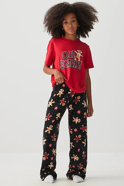 Ardene Kids SUNDAYSOFT PJ Pants in Black | Size | 100% Recycled Polyester | Eco-Conscious
